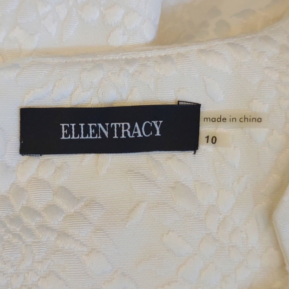 NWOT White "Ivy" Sleeveless Dress SZ 10 By Ellen Tracy - Picture 7 of 11